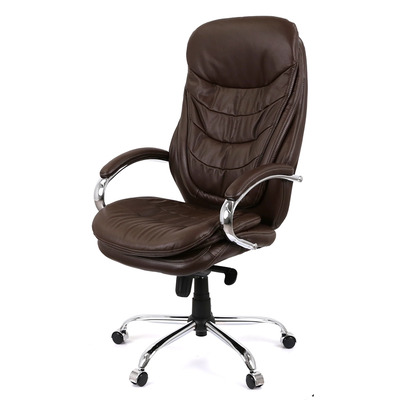 Крісло АКЛАС Валенсія Soft CH MB (Шкіра LC-K Dark brown/PU Dark brown) Зображення