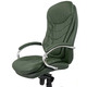 Крісло АКЛАС Валенсія Soft CH MB (Шкіра Lux LC Green/PU Green) Зображення