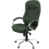 Крісло АКЛАС Валенсія Soft CH MB (Шкіра Lux LC Green/PU Green) Зображення