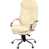 Крісло АКЛАС Валенсія Soft CH MB (Шкіра LC-F Beige/PU Beige) Зображення