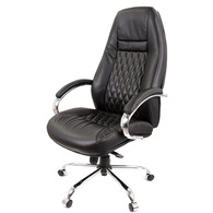 Крісло АКЛАС Луізіана MB (GB-242CC) (Шкіра LC-A Black/PU Black) Зображення