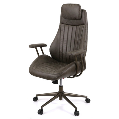 Кресло АКЛАС Саленто R-SR 9663-14P (Иск. замша 02 Dark gray) Изображение