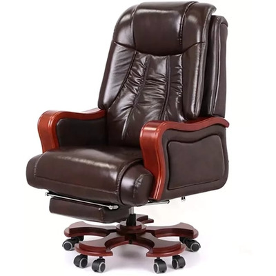 Крісло АКЛАС Трістрам EX RL (Шкіра Lux LC-K Dark brown/PU Dark brown) Зображення