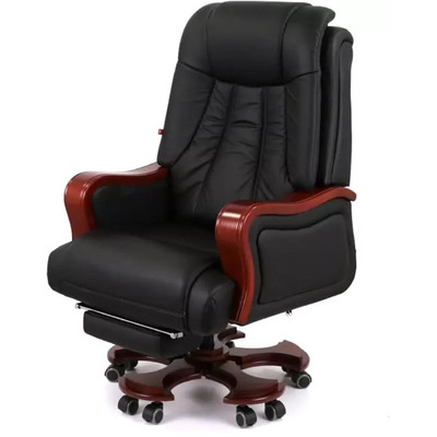 Крісло АКЛАС Трістрам EX RL (Шкіра LC-A Black/PU Black) Зображення