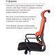 Кресло АКЛАС Дориан BL TILT (K-09 Orange/OS Black) Изображение