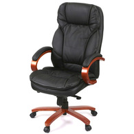 Крісло АКЛАС Тіроль EX GB-236WW (Шкіра LC-A Black/PU Black) Зображення