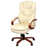 Крісло АКЛАС Флорида EX MB GB-233WW (Шкіра LC-F Beige/PU Beige) Зображення
