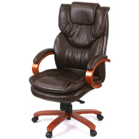Крісло АКЛАС Флорида EX MB GB-233WW (Шкіра LC-K Dark brown/PU Dark brown) Зображення