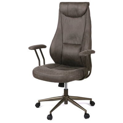 Кресло АКЛАС Булат R-SR (Иск. замша 02 Dark gray) Изображение