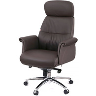 Крісло АКЛАС Драгобрат AL MB (Шкіра LC-K Dark brown/PU Dark brown) Зображення