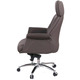 Крісло АКЛАС Драгобрат AL MB (Шкіра LC-K Dark brown/PU Dark brown) Зображення