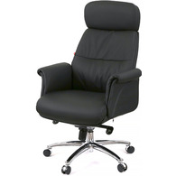 Крісло АКЛАС Драгобрат AL MB (Шкіра LC-A Black/PU Black) Зображення