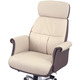 Крісло АКЛАС Драгобрат AL MB (Шкіра LC-F Beige/PU Dark brown) Зображення