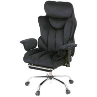 Крісло АКЛАС Бамбетель Tex RL 10093H (Оксамит Чорний) Зображення