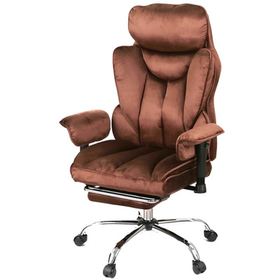 Крісло АКЛАС Бамбетель Tex RL 10093H (Оксамит 17 Коричневий) Зображення