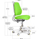 Дитяче крісло Evo-Kids Mio Ergo Lite Green (арт.Y-507 Lite KZ) Зображення
