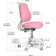 Дитяче крісло Evo-Kids Mio Ergo Lite Pink (арт.Y-507 Lite KP) Зображення