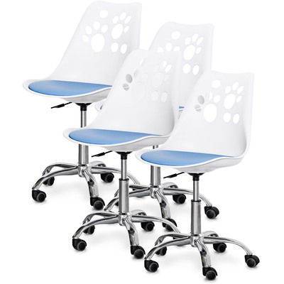 Комплект (4шт) детское кресло Evo-Kids Indigo White / Blue (арт H-232 W/BL -Х4) Изображение