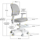 Дитяче крісло Mealux Atlas Air Grey (арт.Y-309 G) Зображення