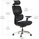 Крісло Mealux D2 Air Fabric Black (арт. HF-D2 F/B) Зображення