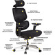 Крісло Mealux D2 Air Fabric Black (арт. HF-D2 F/B) Зображення