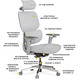 Кресло Mealux D2 Air Fabric Grey (арт. HF-D2 F/G) Изображение