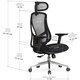 Крісло Mealux Flow Fabric Black (арт. HF-B30 F/B) Зображення