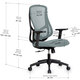 Крісло Mealux Flow Lite Fabric Blue (арт. HF-B20 F/BL) Зображення
