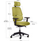 Крісло Mealux Leo Air Plus Green (арт.Y-546 KZ) Зображення