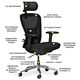 Крісло Mealux Q1 Air Fabric Black (арт HF-Q1 F/B) Зображення