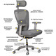Крісло Mealux Q1 Air Fabric Grey (арт. HF Q-1 F/G) Зображення