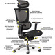 Крісло Mealux S8 Air Black (арт. HF-S8P M/B) Зображення