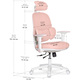 Підліткове офісне крісло Mealux Junior T2 Pink (арт. HF-T2 F/KP Зображення