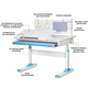 Дитячий стіл ErgoKids TH-325 Blue (арт.TH-325 W/BL) Зображення