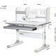 Дитячий стіл Mealux Edmonton Multicolor G з полицею (арт. BD-610 W/MC + G з полицею) Зображення