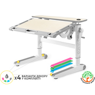 Дитячий стіл Mealux Ergowood M Multicolor TG Energy (арт.BD-800 TG/MC Energy) Зображення