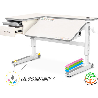 Дитячий стіл Mealux Woodville Multicolor TG Energy (арт.BD-850 TG/MC Energy) Зображення