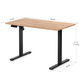 Стіл Mealux PowerDesk Lite XL Mahogany (арт. EVO-202 Lite Mahogany/B) Зображення