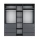 Шафа розпашна комбінована з антресоллю №3 Art in Head Light 2000х2500х500 Графіт сірий (A1LTK037000000) Зображення