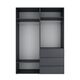 Шафа розпашна комбінована з антресоллю №5 Art in Head Light 1600х2500х500 Графіт сірий (A1LTK057000000) Зображення