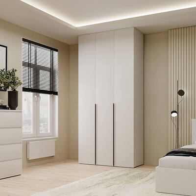 Шафа розпашна комбінована з антресоллю №12 Art in Head Light 1200х2500х500 Білий діамант (A1LTK0121000000) Зображення