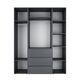 Шафа розпашна комбінована з антресоллю №1 Art in Head Light 1600х2600х500 Графіт сірий (A2LTK017000000) Зображення