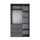 Шафа розпашна комбінована з антресоллю №2 Art in Head Light 1200х2600х500 Графіт сірий (A2LTK027000000) Зображення