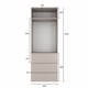 Шафа розпашна комбінована з антресоллю №10 Art in Head Light 1600х2600х500 Графіт сірий (A2LTK0107000000) Зображення