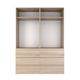 Шафа розпашна комбінована з антресоллю №10 Art in Head Light 1600х2600х500 Дуб Сонома світла (A2LTK01013000000) Зображення