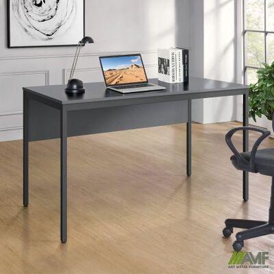 Письменный стол AMF Осло (1187х600х750Н) черный графит, Серый Шифер Изображение