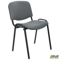 Стілець для відвідувачів AMF Изо чорний шкірзамінник сірий Зображення