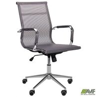 Крісло для керівника AMF Slim Net LB Хром Tilt сітка сіра Зображення