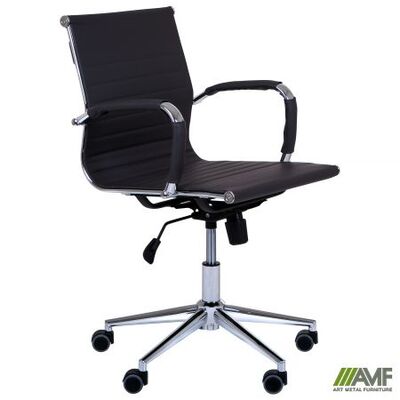 Кресло для руководителя AMF Slim LB Хром Tilt Неаполь-20 Изображение