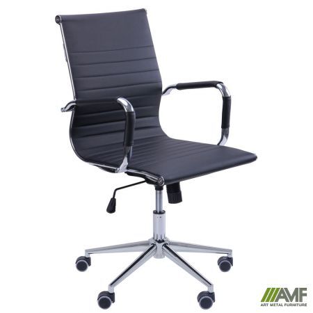Крісло для керівника AMF Slim LB Хром Tilt Неаполь-01 Зображення